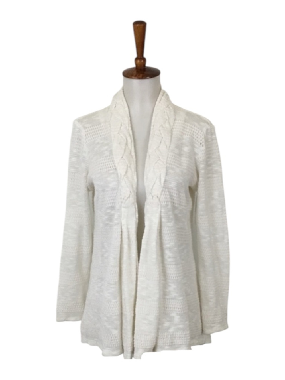 Anthropologie White Cardigan Sweater Women’s XS One September Casual Cozy Knit